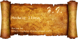 Hedwig Ilona névjegykártya
